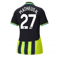 Maglia Calcio Manchester City Matheus Nunes #27 Seconda Divisa Donna 2024-25 Manica Corta